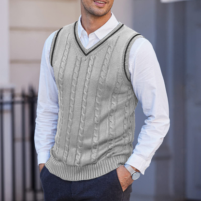 Erik | Ribbet vest med V-hals til lag-på-lag styling