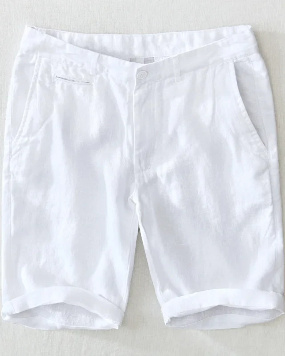 Komfortable Afslappet Letvægts Linned Shorts