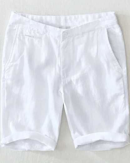 Komfortable Afslappet Letvægts Linned Shorts