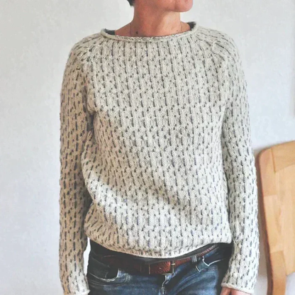 Halen - Langærmet sweater med rund hals og afslappet løs