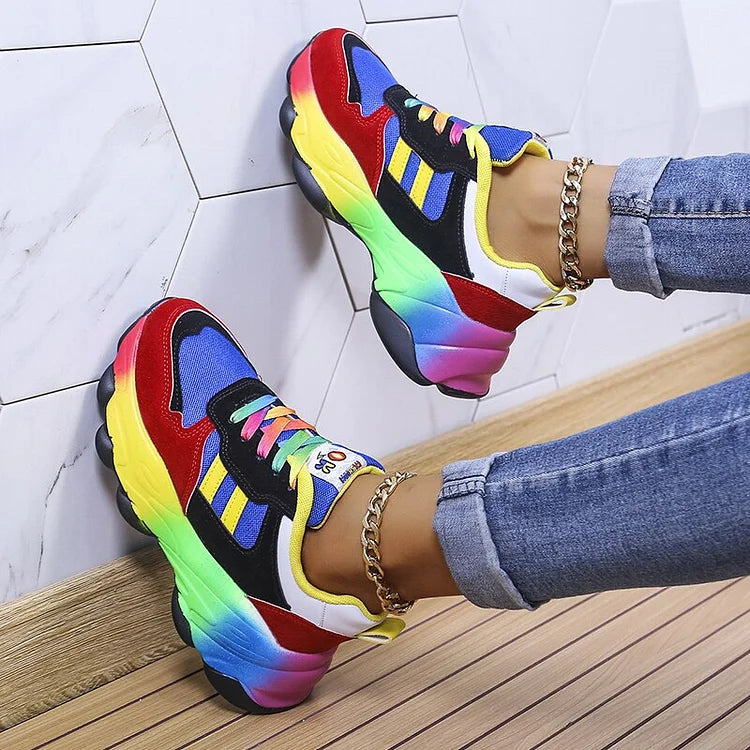 Stilfulde Komfortable Legende Regnbue Sneakers