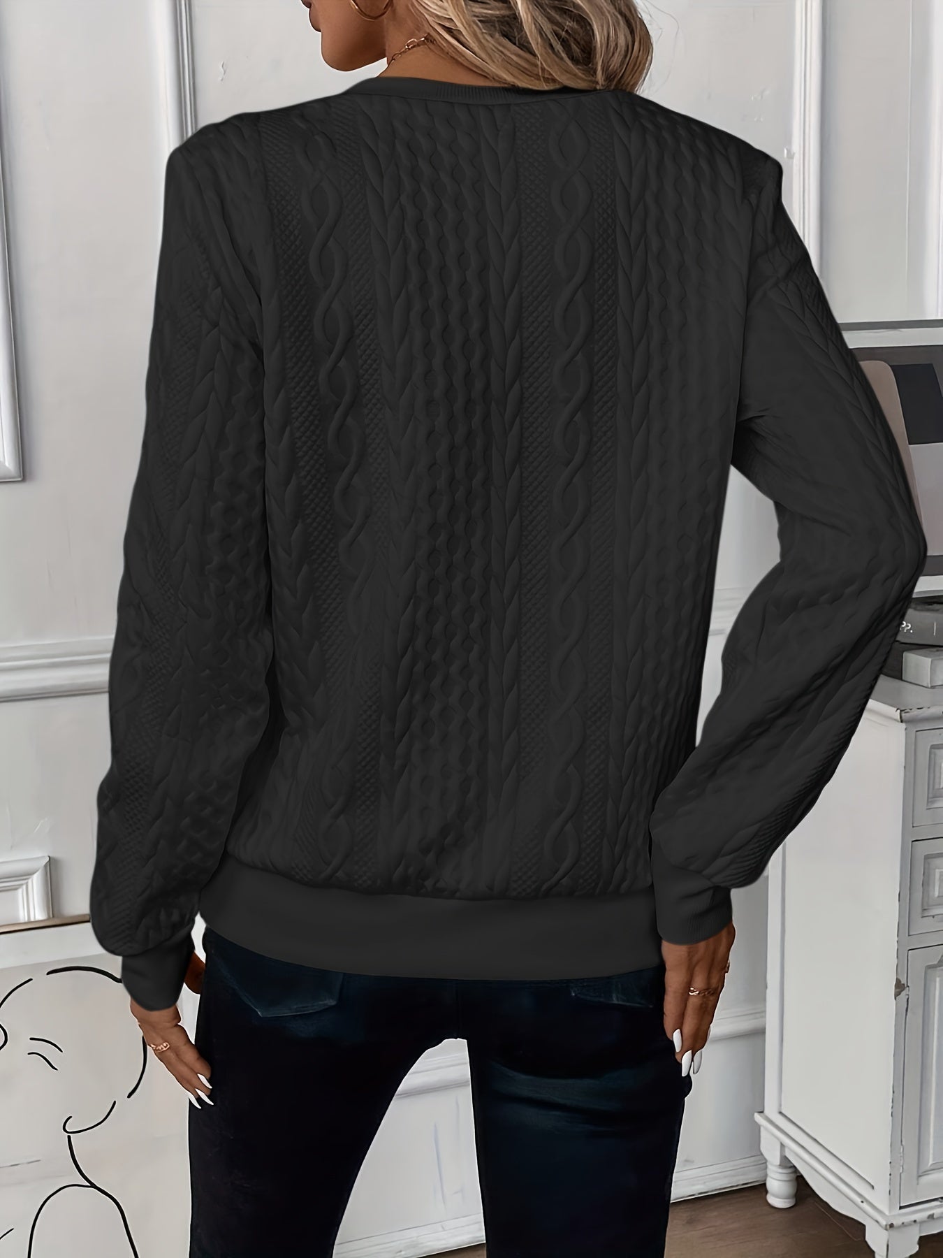 Moderne Elegant Stilfuld Kabelstrikket Zip-Sweater
