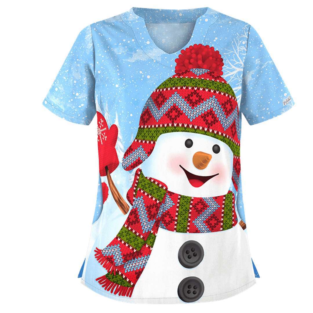 Ginger | Jule t shirt med v hals og print