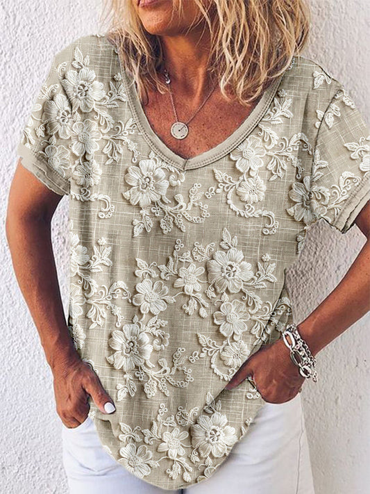 Laura – Blomsterprint Top I Let Sommerstil