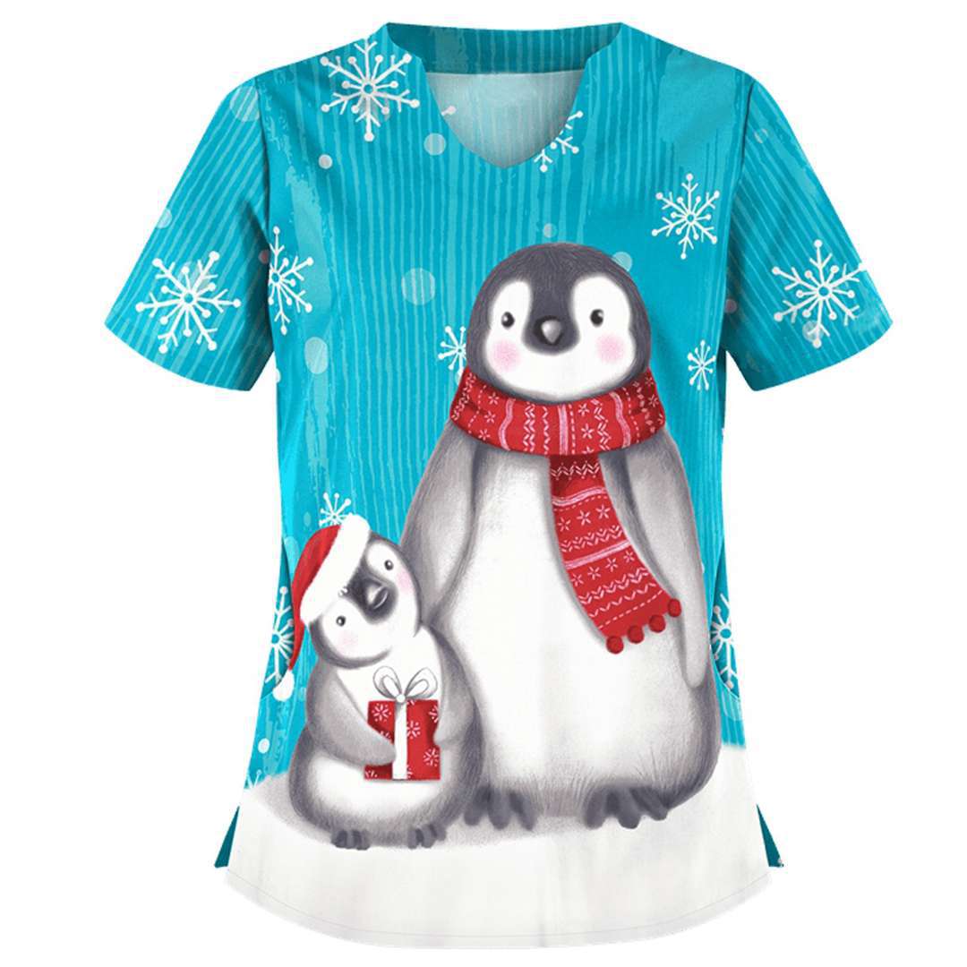 Ginger | Jule t shirt med v hals og print