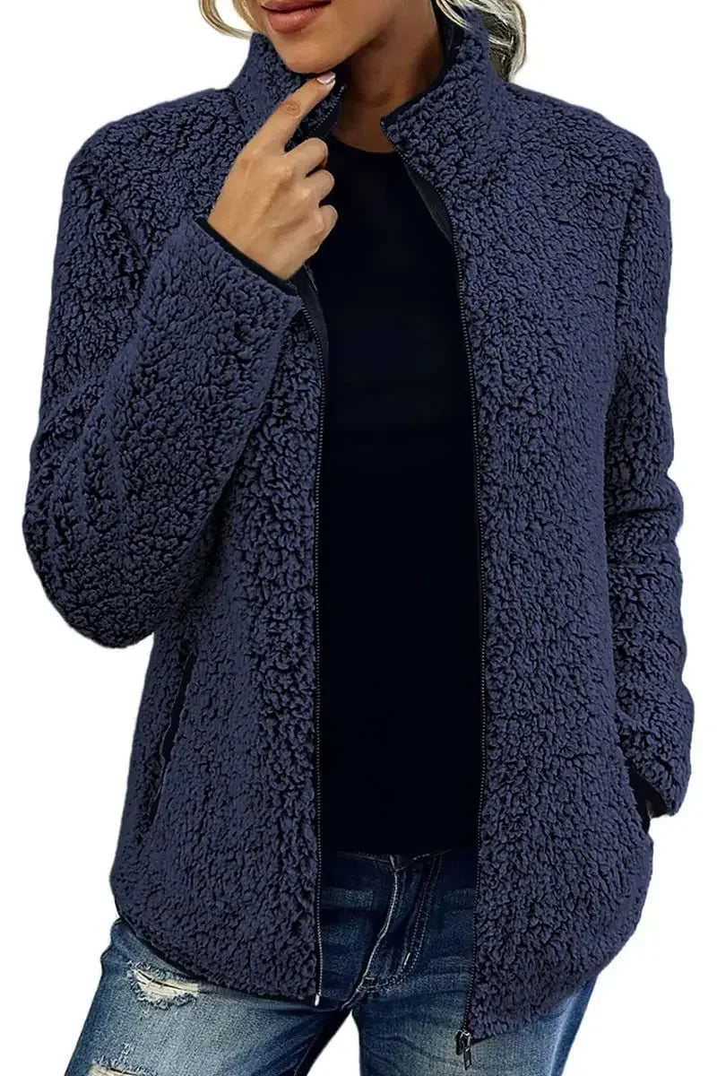 Behagelig Stilfuld Elegant Casual Fleecejakke