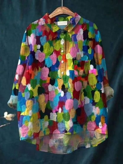 Inga | Blomstret bluse med romantisk feminin charme