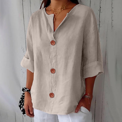 Elegant Casual Løs Bluse Damer