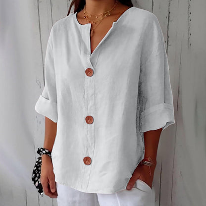 Elegant Casual Løs Bluse Damer