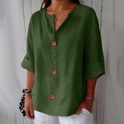 Elegant Casual Løs Bluse Damer