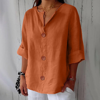 Elegant Casual Løs Bluse Damer