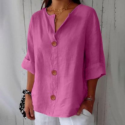 Elegant Casual Løs Bluse Damer