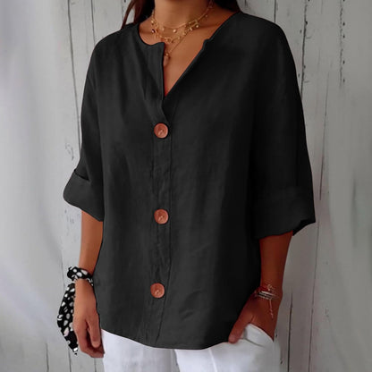 Elegant Casual Løs Bluse Damer