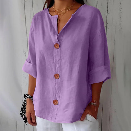 Elegant Casual Løs Bluse Damer