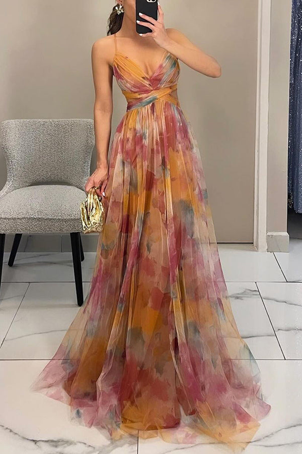 Dame Forårs Elegant Blomstret Sommer Maxi Kjole