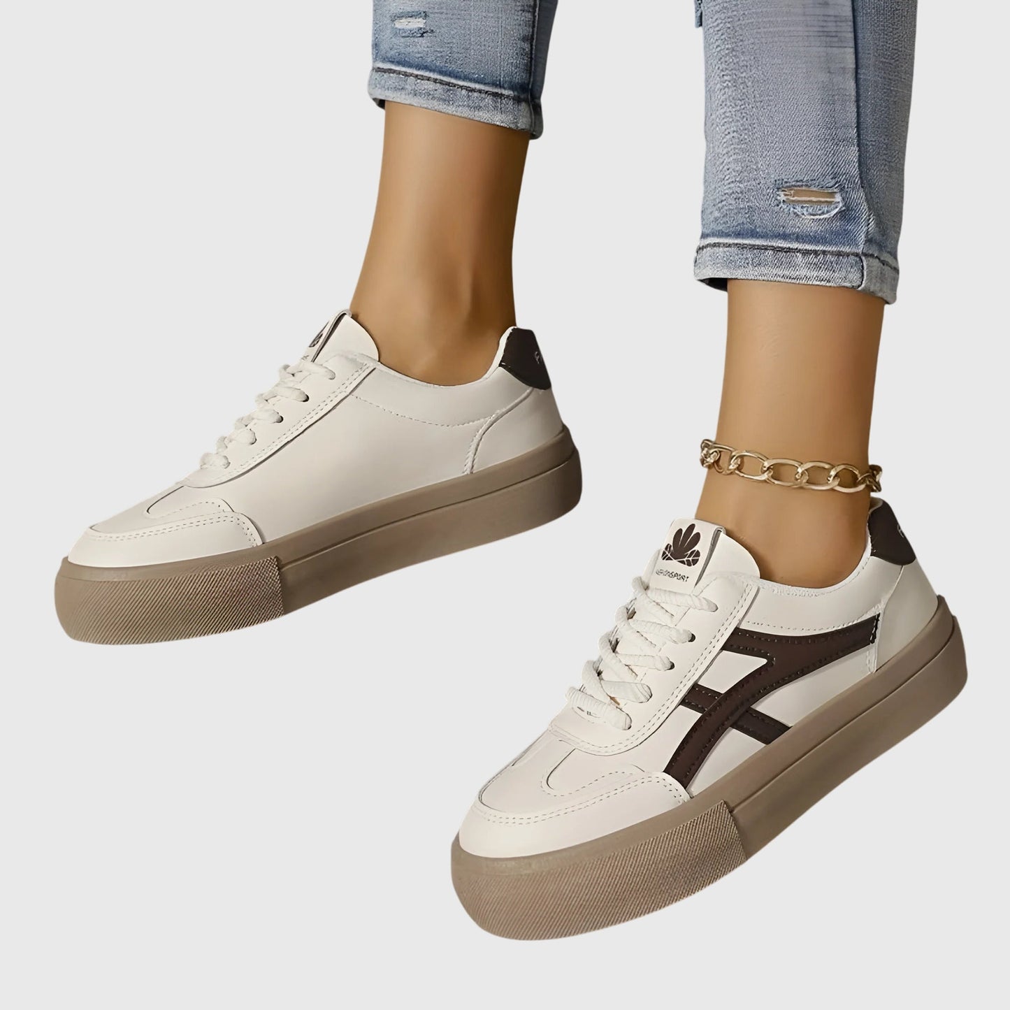 Dame Forårs Casual Snøresko Retro Sneakers