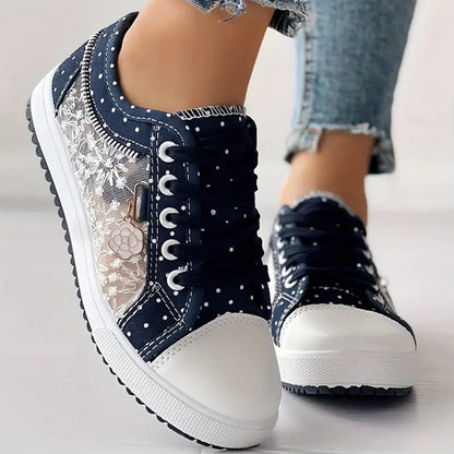Luna - Dame sneakers med justerbar snørelukning