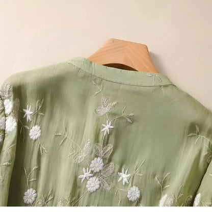 Moderne Let og Elegant Bomuldsbluse