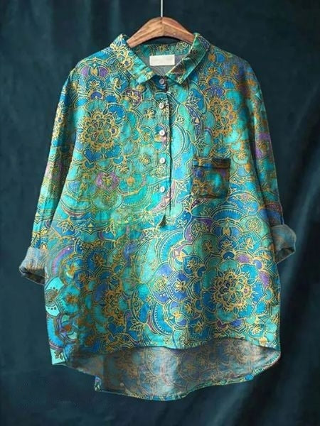 Inga | Blomstret bluse med romantisk feminin charme