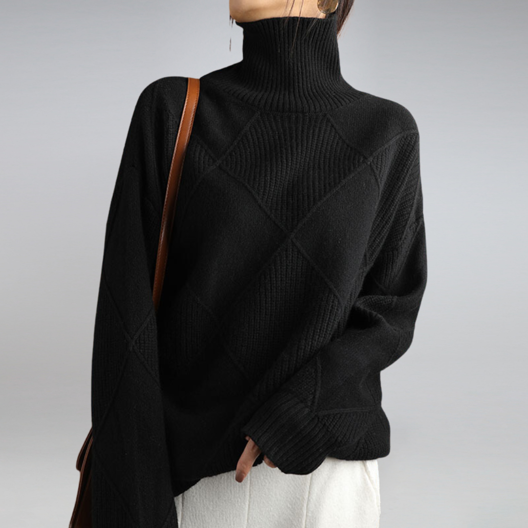 Moderne Stilfuld Elegant Blød Rullekravesweater
