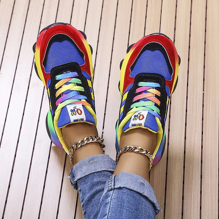 Stilfulde Komfortable Legende Regnbue Sneakers