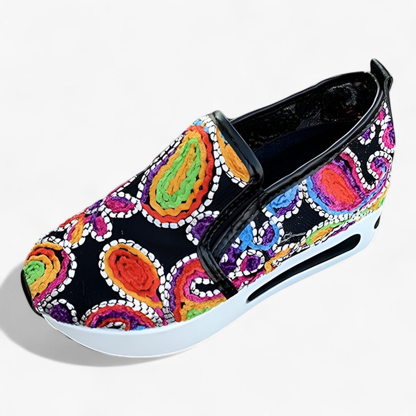 Amanda - Slip-on sneakers med kileformet sål &