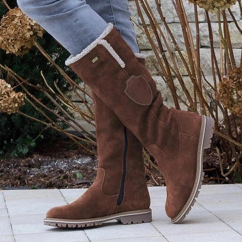 Dame Knæhøje Vinterstøvler med Shearling Foring