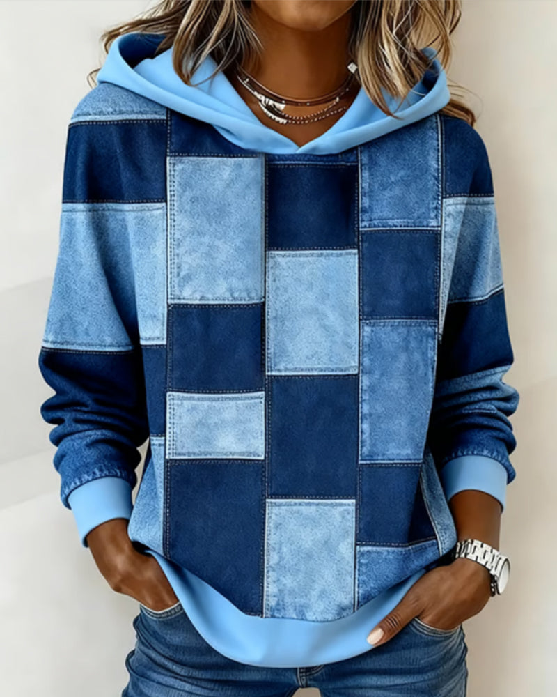 Ronja | Ternet hoodie i blødt bomuldsmix med lange ærmer
