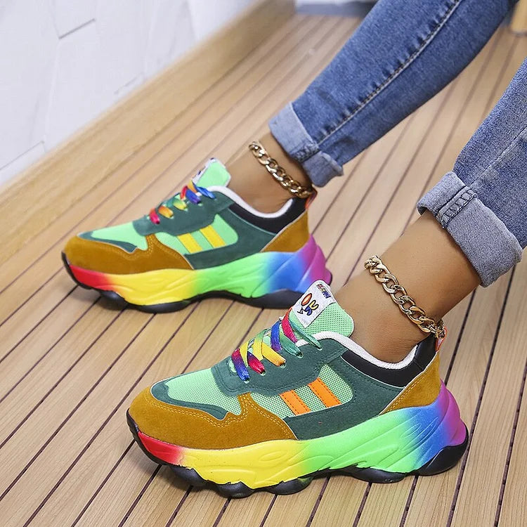 Stilfulde Komfortable Legende Regnbue Sneakers