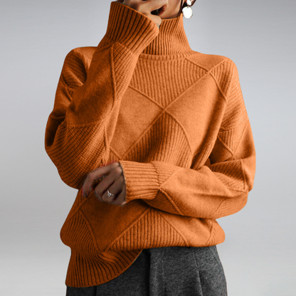 Moderne Stilfuld Elegant Blød Rullekravesweater