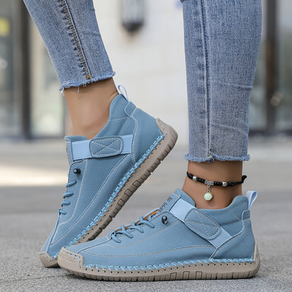 Dame Komfortable Afslappede Snøresneakers med Platform