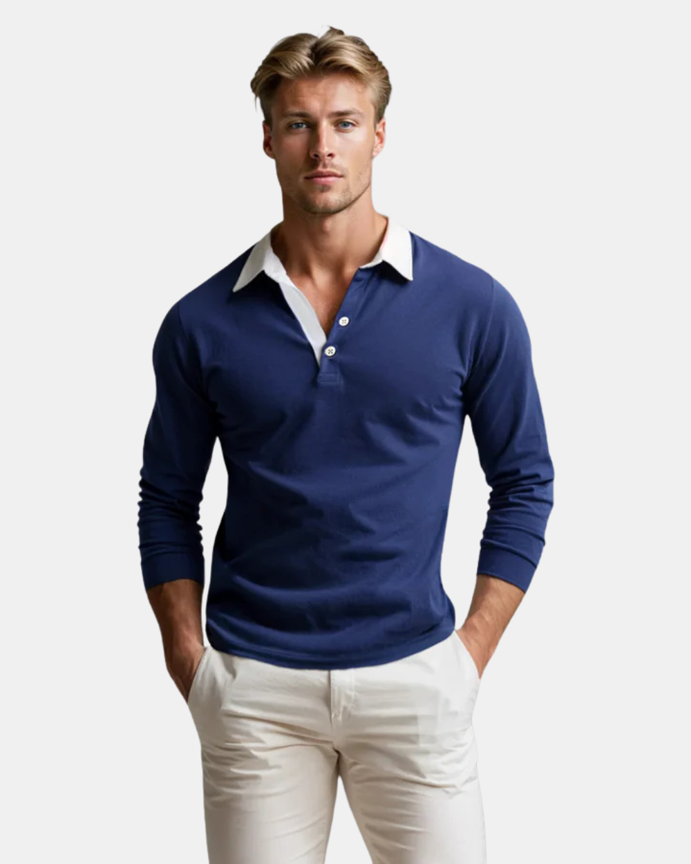 Elegant Casual Stilfuld Polo Sweater