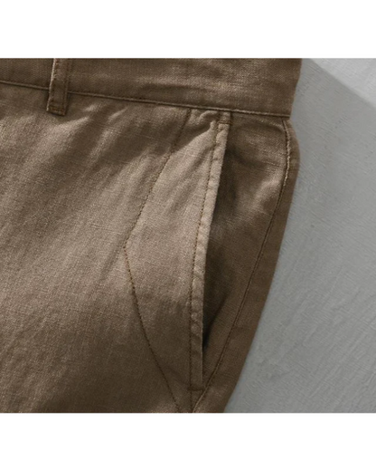 Komfortable Afslappet Letvægts Linned Shorts