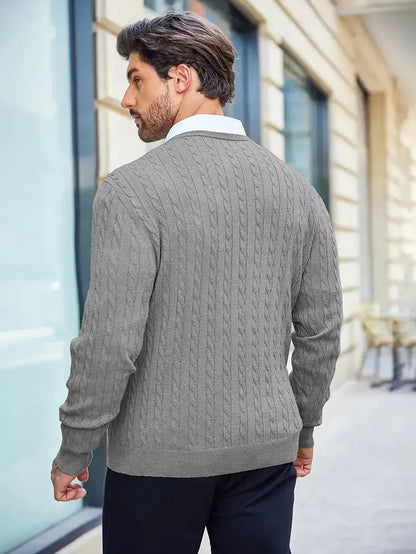 Elegant Afslappet Komfortabel Herre Pullover