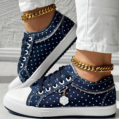 Luna - Dame sneakers med justerbar snørelukning