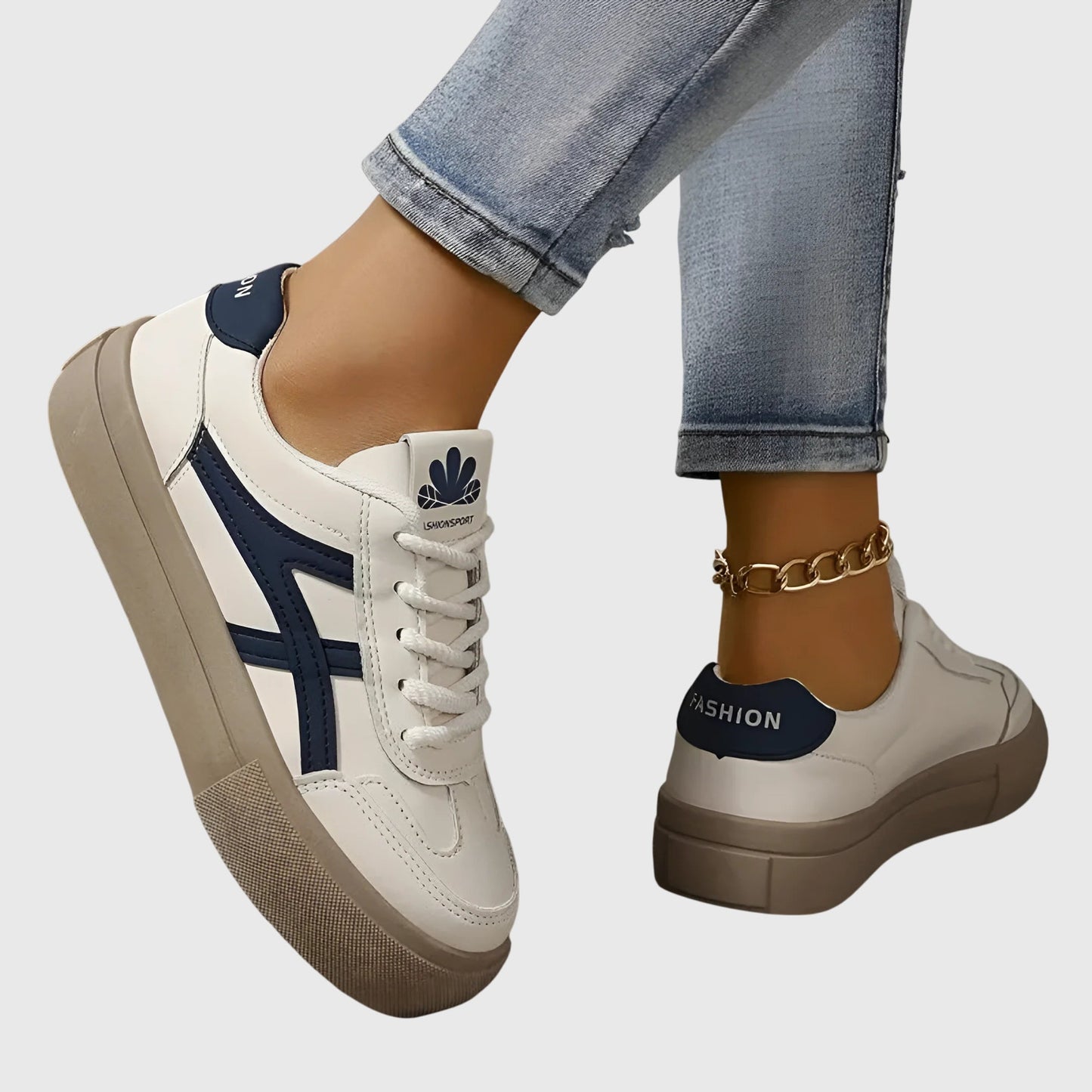 Dame Forårs Casual Snøresko Retro Sneakers