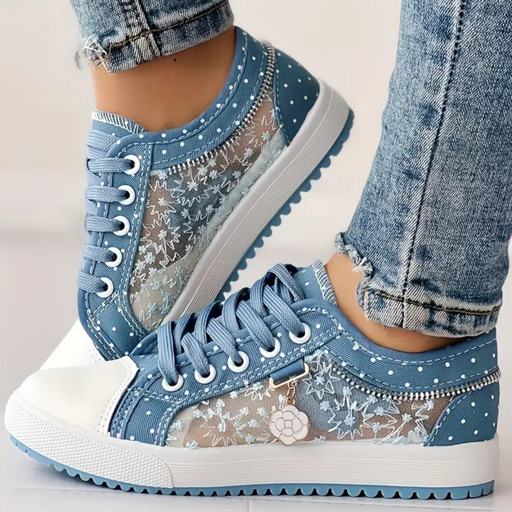 Luna - Dame sneakers med justerbar snørelukning