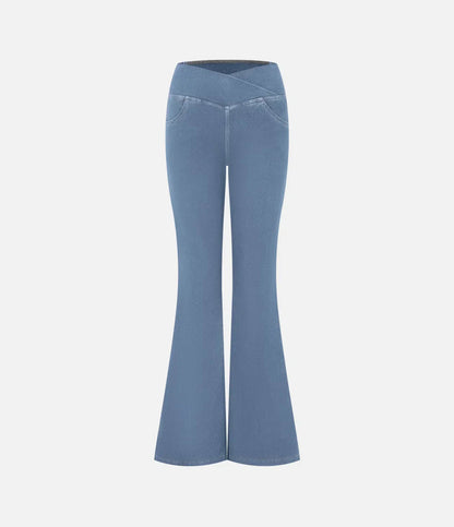 CurveChic - Jeans med høj talje i stretchdenim
