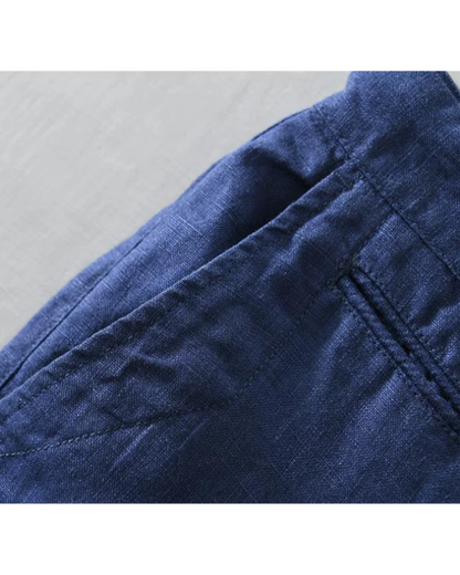 Komfortable Afslappet Letvægts Linned Shorts