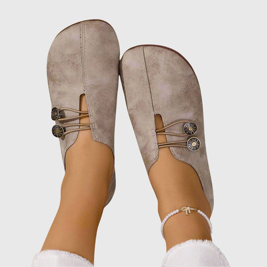 Dame Forårs Casual Slip-On Flade Sko med Knap