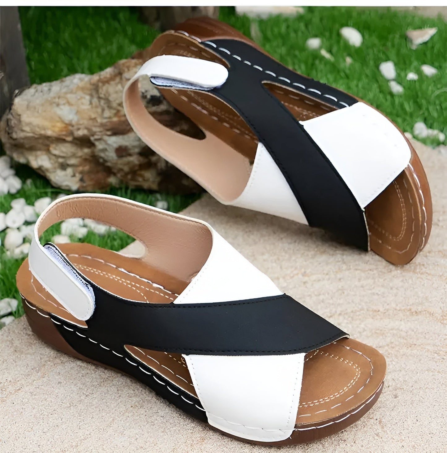 Emily - Elegante sandaler med åben tå og skrå hæl