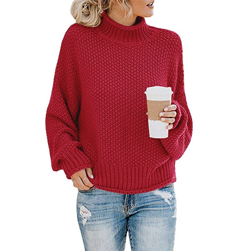 ChicCozy - Rullekrave sweater med høj hals