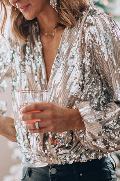 Kvalitets Moderne Elegant Stilfuld Glimmerbluse