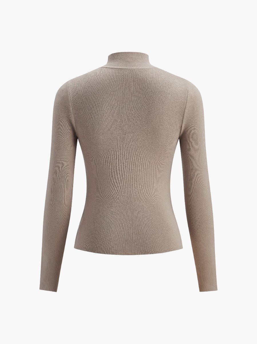 Dame Forårs Komfortabel Mock Neck Top