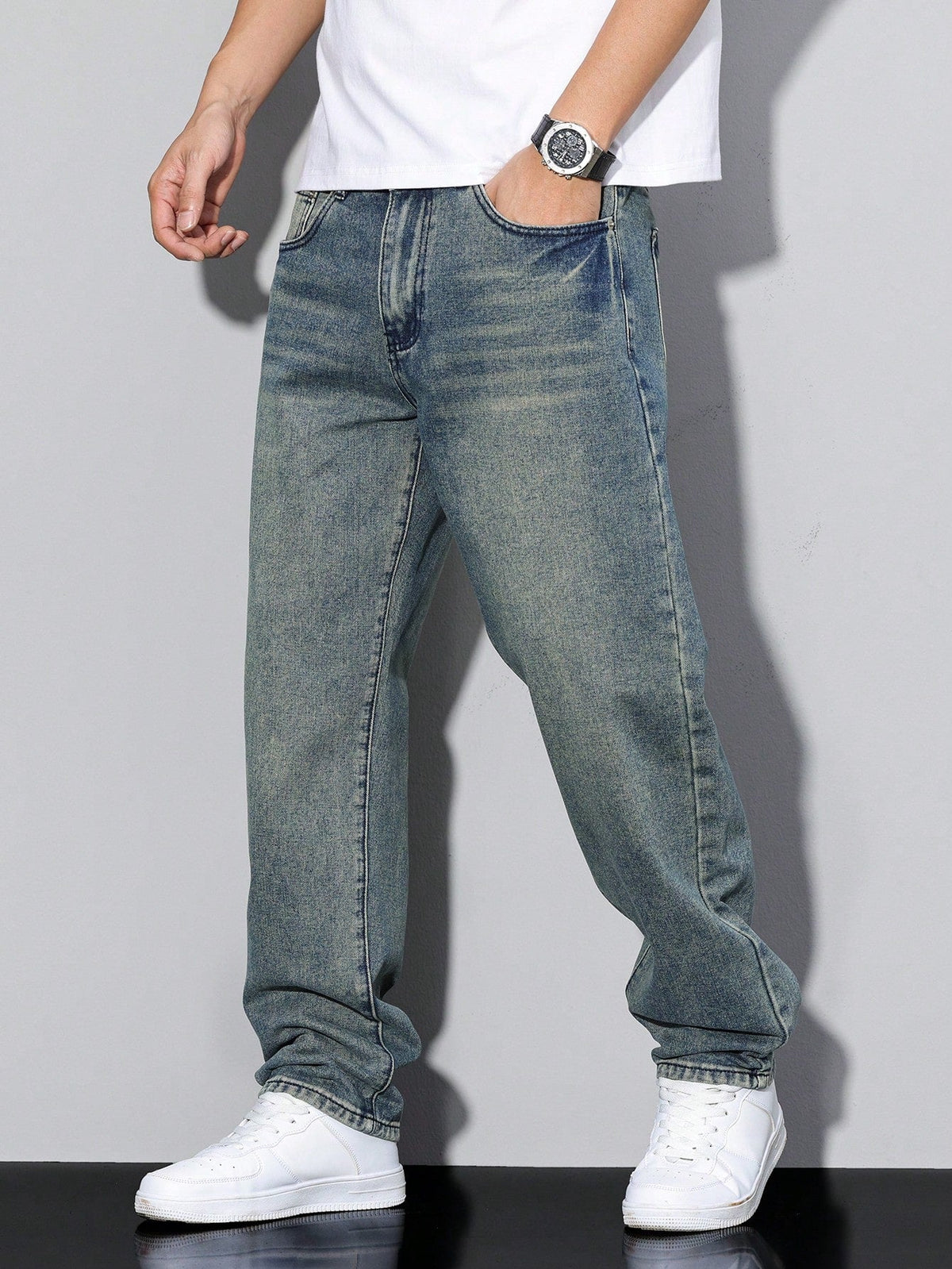 Knud | Baggy Jeans i Denim med Løs Pasform og Praktiske Lommer