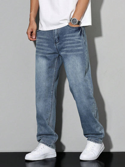 Knud | Baggy Jeans i Denim med Løs Pasform og Praktiske Lommer