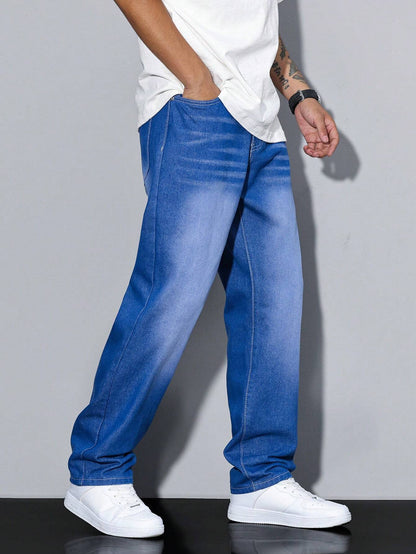 Knud | Baggy Jeans i Denim med Løs Pasform og Praktiske Lommer