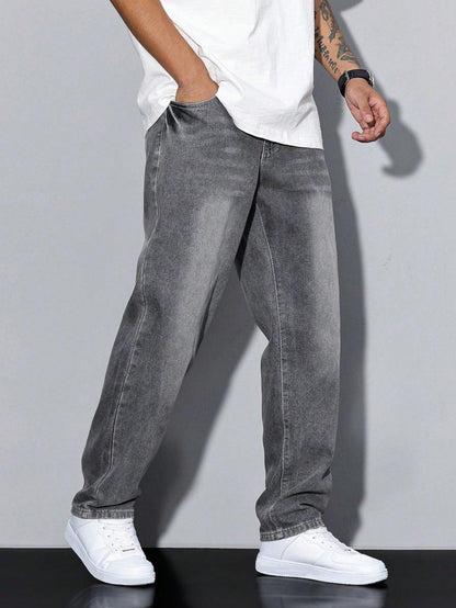 Knud | Baggy Jeans i Denim med Løs Pasform og Praktiske Lommer