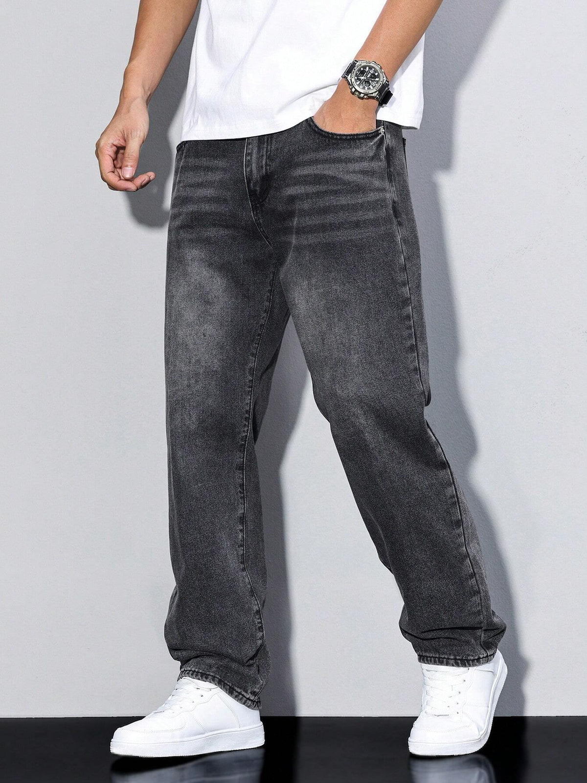 Knud | Baggy Jeans i Denim med Løs Pasform og Praktiske Lommer