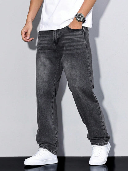 Knud | Baggy Jeans i Denim med Løs Pasform og Praktiske Lommer